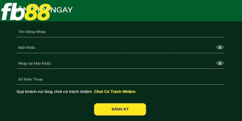 Cung cấp đầy đủ thông tin, cược thủ xác nhận để hoàn tất đăng ký