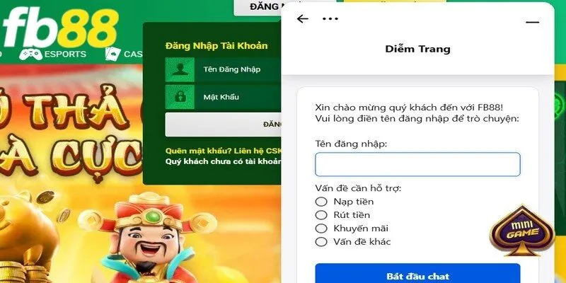 Gửi yêu cầu hỗ trợ, khôi phục mật khẩu ngay tức thì