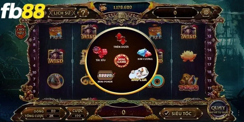 Trò chơi nổ hũ Pirate King có tổng cộng 25 dòng cược tất cả